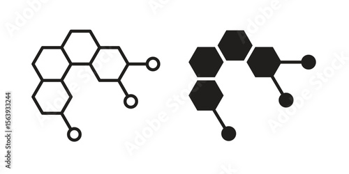 Hormones icon solid style. Flat vector illustration.