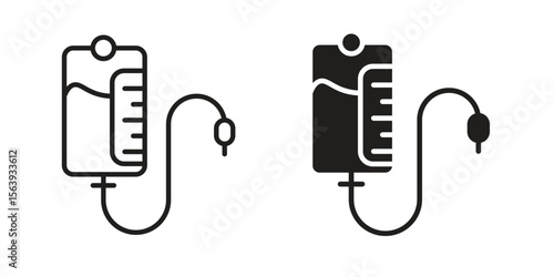 Intravenous icon solid style. Flat vector illustration.