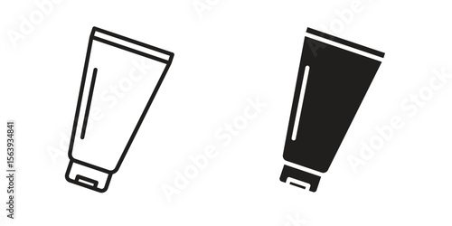 Ointment icon solid style. Flat vector illustration.