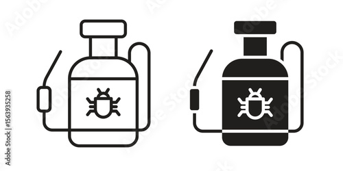 Pesticide icon solid style. Flat vector illustration.
