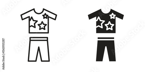 Pijama icon solid style. Flat vector illustration.