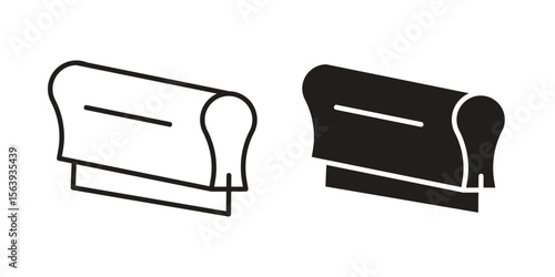 Print screen icon solid style. Flat vector illustration.