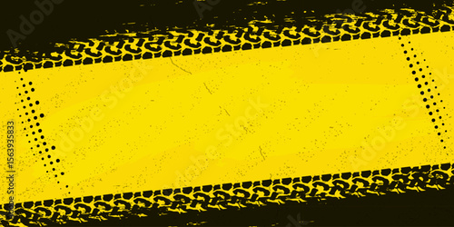 Modern background textured black yellow grunge brush strokes. Blank Warning Sign and text space. Warning Background. Danger caution grunge tape for your design. EPS10.