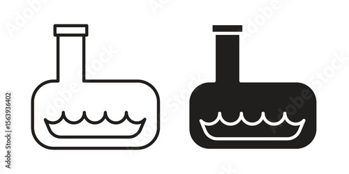 Sewerage tank icon solid style. Flat vector illustration.