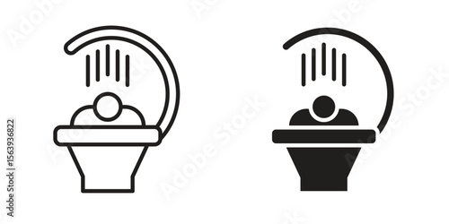 Solarium icon solid style. Flat vector illustration.