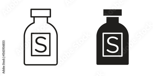 Solvent icon solid style. Flat vector illustration.