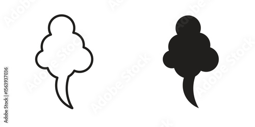 Steam icon solid style. Flat vector illustration.