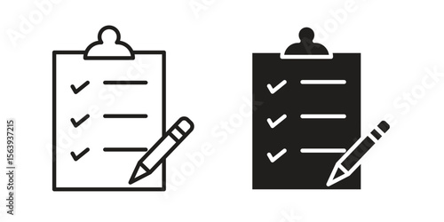 Survey icon solid style. Flat vector illustration.