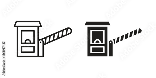 Toll road icon solid style. Flat vector illustration.