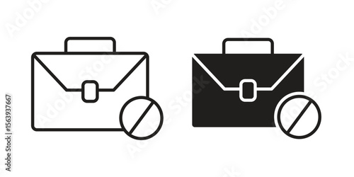 Unemployment icon solid style. Flat vector illustration.