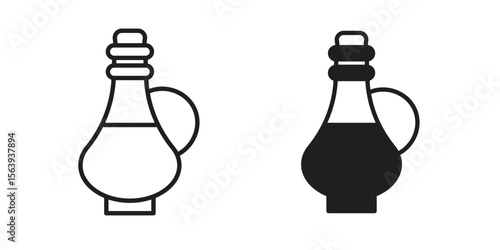 Vinegar icon solid style. Flat vector illustration.