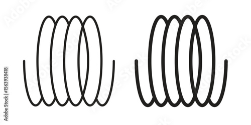 Wire coil icon solid style. Flat vector illustration.