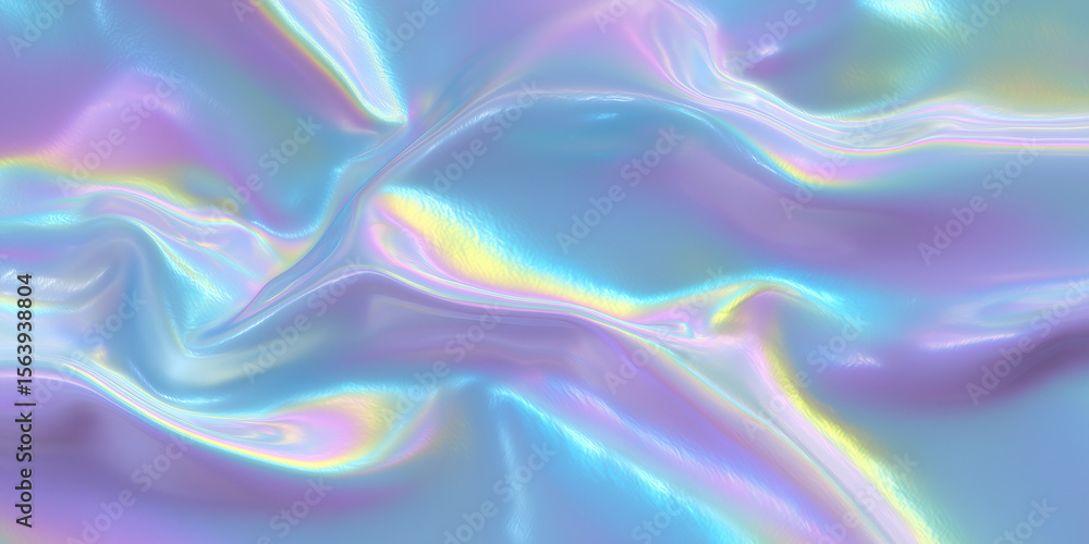 Obraz premium Abstrakter holografischer schillernd bunter Hintergrund 