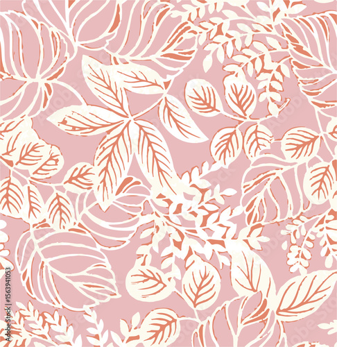 Abstract art nature background vector. Modern shape line art wallpaper. Boho foliage botanical tropical leaves and floral pattern design for summer sale banner , wall art, prints and fabrics.