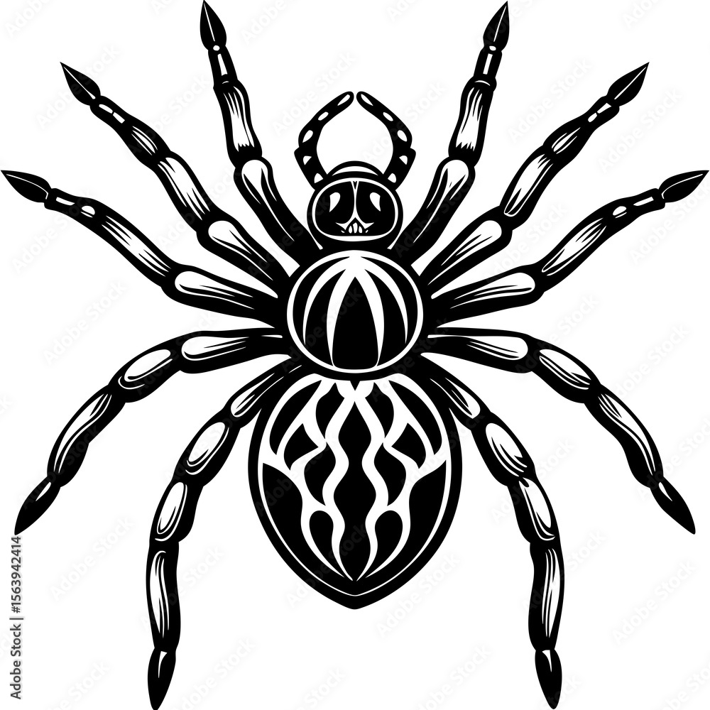 Obraz premium black and white spider