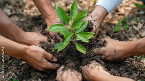 world environment day business corporate and community cooperation for environment sustainable development goal group of volunteers help solve environmental problems global teamwork and business