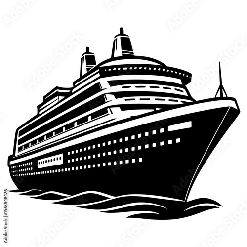cruise ship vector