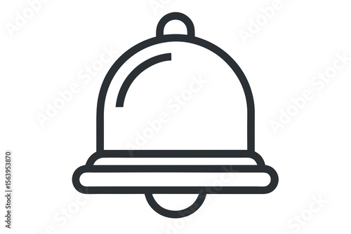 clean mono line subscribe bell icon graphic
