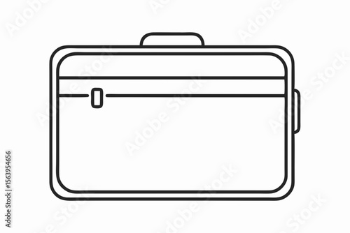 mono line laptop sleeve icon modern layout