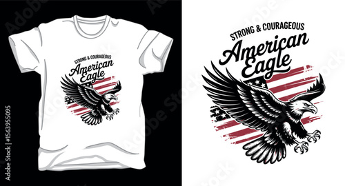 Vintage veteran eagle graphic vector art t-shirt design print