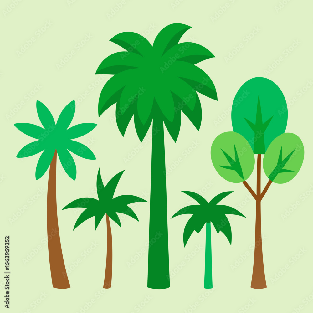 Naklejka premium vector illustration of palm trees
