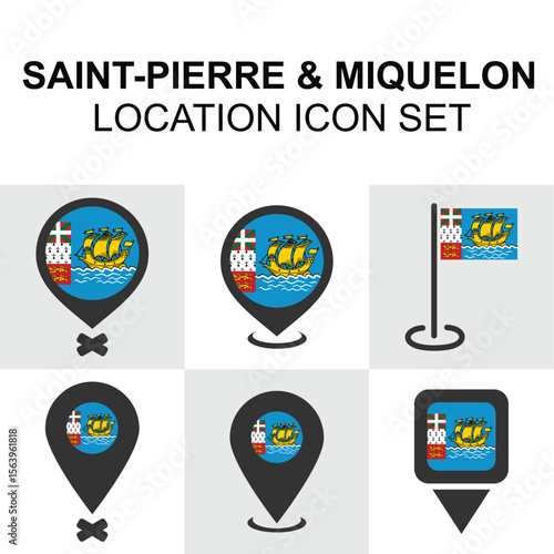 Marker and flag icons for the French territory of Saint Pierre and Miquelon.