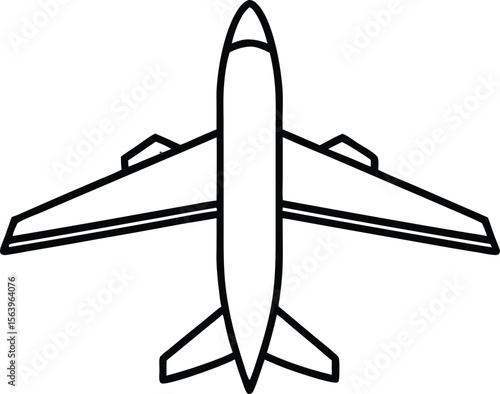 Aviation Ascent: A top-down, streamlined illustration of a commercial jetliner soaring toward the sky. Evoking a sense of travel and the modern world