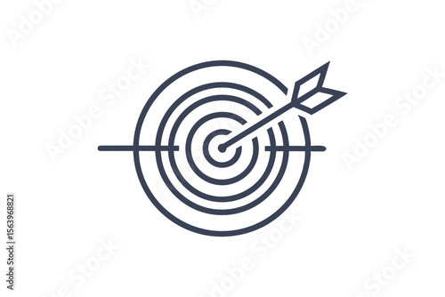 mono line target arrow aim center icon