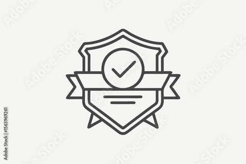 mono line vector icon premium quality badge