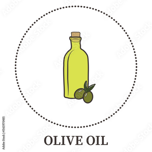 Abstract olive oil on white background - Vector illustration