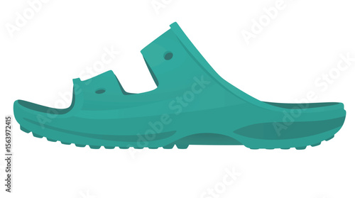 Blue male sandal. vector illustration	
