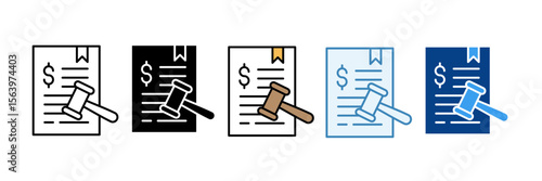 Financial Compliance  Icon Set Multiple Style Collection