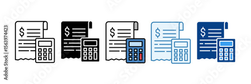 Expenditure  Icon Set Multiple Style Collection