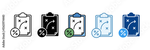 Tax Strategy  Icon Set Multiple Style Collection