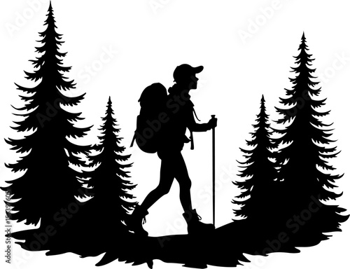 Hikers, Backpackers, Hiking, Trekking, Outdoors, Nature, Adventure, Mountains, Hills, Forest, Trees, Pine trees, Wilderness, Exploration, Travel, Journey, Expedition, Sport, Recreation, Hobby, Activit
