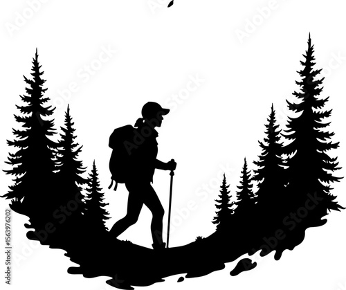 Hikers, Backpackers, Hiking, Trekking, Outdoors, Nature, Adventure, Mountains, Hills, Forest, Trees, Pine trees, Wilderness, Exploration, Travel, Journey, Expedition, Sport, Recreation, Hobby, Activit