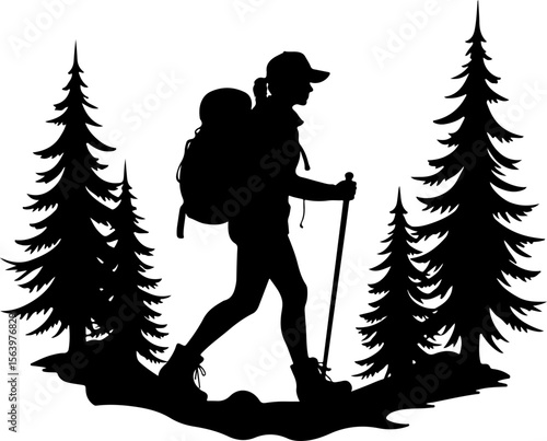 Hikers, Backpackers, Hiking, Trekking, Outdoors, Nature, Adventure, Mountains, Hills, Forest, Trees, Pine trees, Wilderness, Exploration, Travel, Journey, Expedition, Sport, Recreation, Hobby, Activit