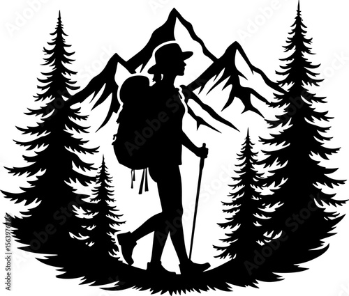 Hikers, Backpackers, Hiking, Trekking, Outdoors, Nature, Adventure, Mountains, Hills, Forest, Trees, Pine trees, Wilderness, Exploration, Travel, Journey, Expedition, Sport, Recreation, Hobby, Activit