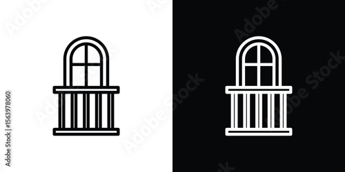 Balcony icon. Simple thin line, outline vectors