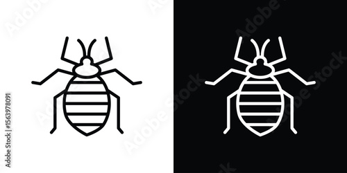 Bedbug icon. Simple thin line, outline vectors