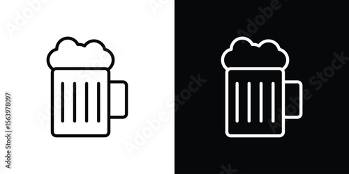 Beer icon. Simple thin line, outline vectors