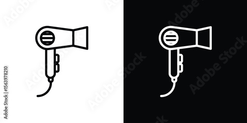 Blow dryer icon. Simple thin line, outline vectors