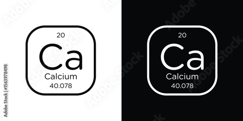 Calcium icon. Simple thin line, outline vectors