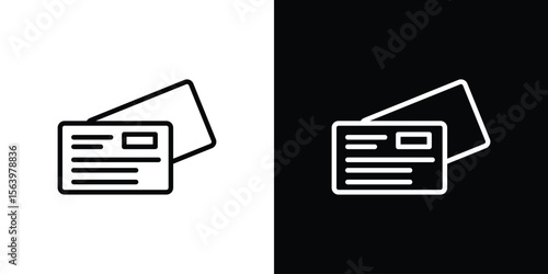 Cheque icon. Simple thin line, outline vectors