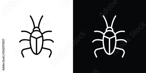 Cockroach icon. Simple thin line, outline vectors