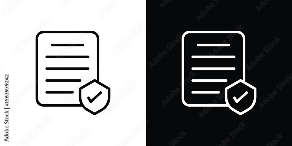 Contract coverage icon. Simple thin line, outline vectors