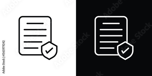 Contract coverage icon. Simple thin line, outline vectors