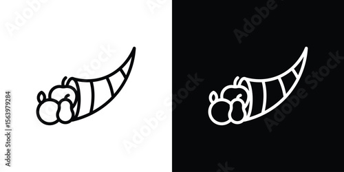 Cornucopia icon. Simple thin line, outline vectors