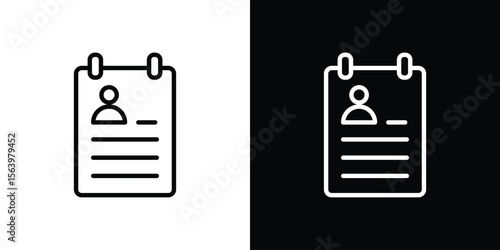 Curriculum icon. Simple thin line, outline vectors