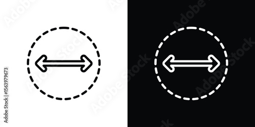 Diameter icon. Simple thin line, outline vectors